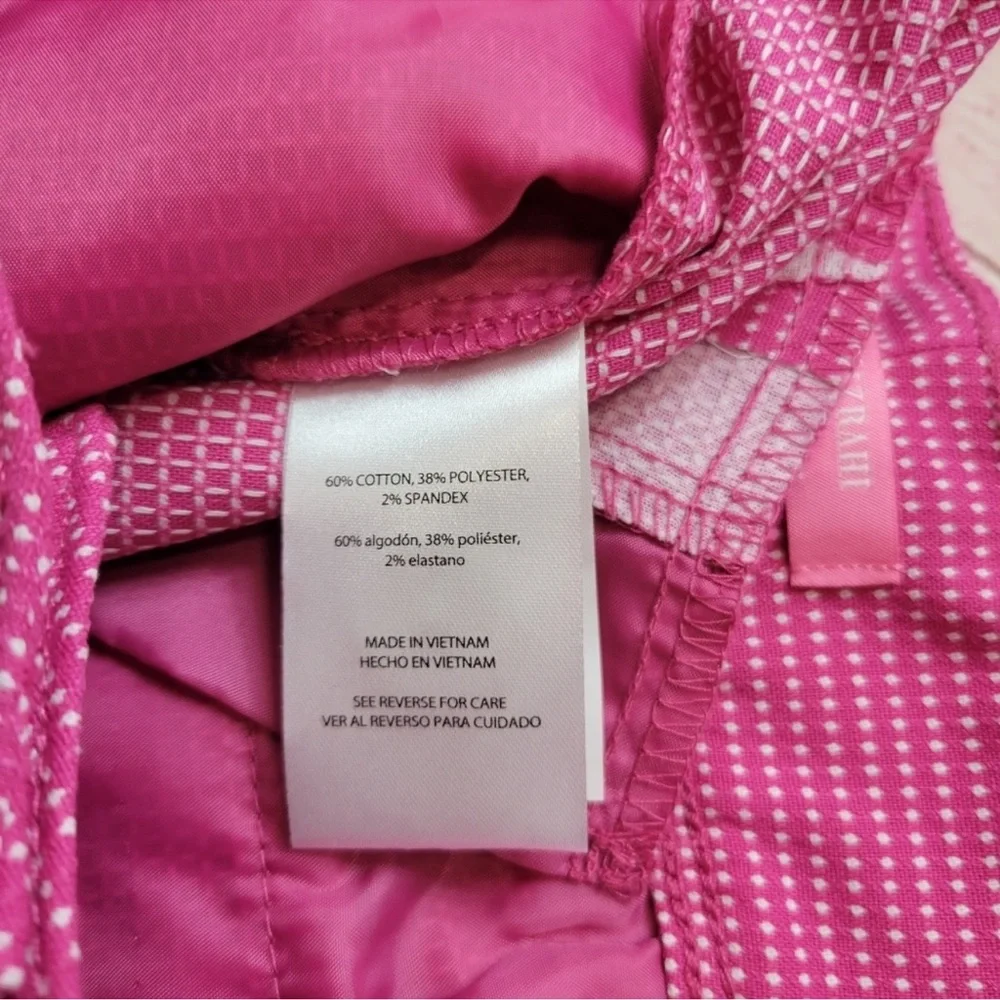 ISAAC MIZRAHI Polka Dot Patterned Shorts in Hot Pink Size 4 -- SUMMER STAPLE!!! - Picture 6 of 7